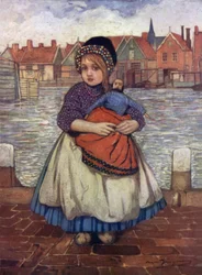Une fille avec une poupée